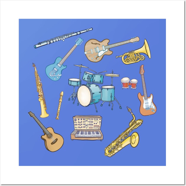 Musical instruments Wall Art by ElectronicCloud